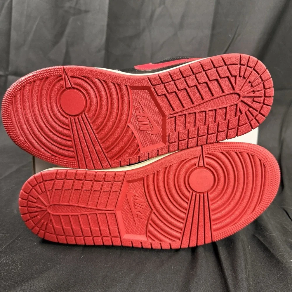 Nike Air Jordan 1 Low Women 8.5 Shoes Black Gym Red Sail Sneakers DC0774-061
